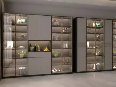 Wine cabinet Rack Cellar 3D model