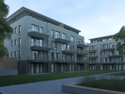 GERMAN HOUSE 1 - DAY Low-poly 3D model