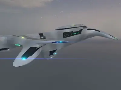 Corvette Spaceship 3D model