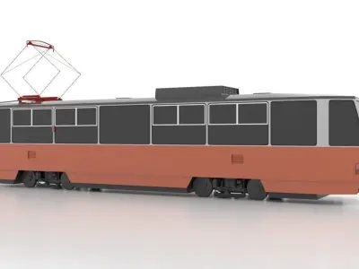 Tatra T6A2SF Low Low-poly 3D model
