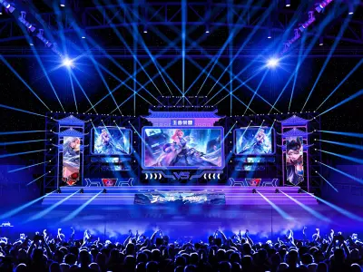 E-sports game stage design 3D model