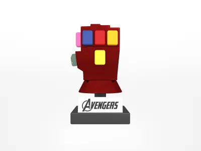 Lego Infinity Gauntlet v1 001 Low-poly 3D model