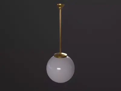 Old Ball Lamp 3D Model Low-poly 3D model