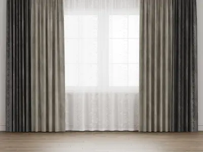 set Curtain 001 arc 3D model