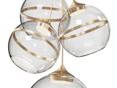 Bistro Multi Light Pendant by lightology 3D model