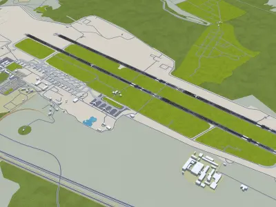 Mezhdunarodnyy Aeroport Nizhny Novgorod Low-poly 3D model