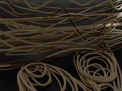 Rope Set Low-poly 3D model