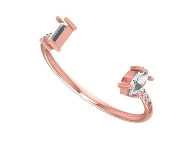 Women Light Weight Band Ring 3D print model 3