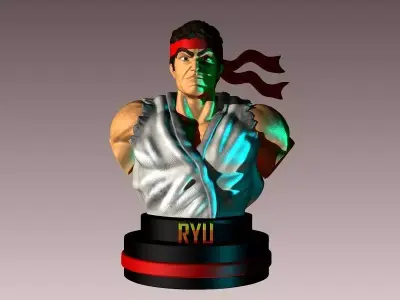 RYU BUST STREET FIGHTERS SEGA VIDEO GAMES 3D print model