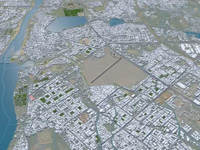 Kota Rajasthan India 20km Low-poly 3D model