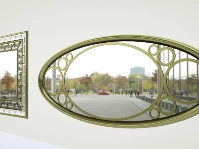 Wall miror 3D model pack 3D model