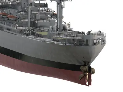 FICTIONAL DETAILED CARGO SHIP 3D model