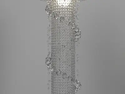 Set of crystal chandeliers 3D model