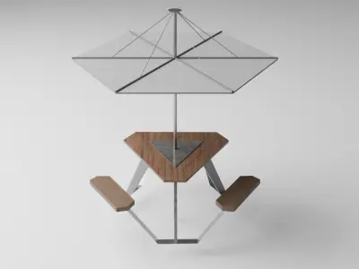 Street bench 3D model