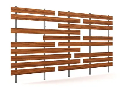 Wooden Fence 3D model