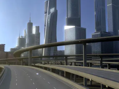 Freeway04 City 3D model