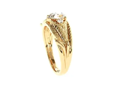 Pear fancy ring 3D print model