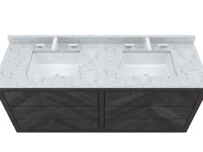 Restoration Hardware- Herringbone Vanity Cabinet-001 3D model