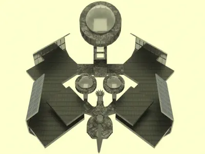 Antonov - An Spacestation  Low-poly 3D model