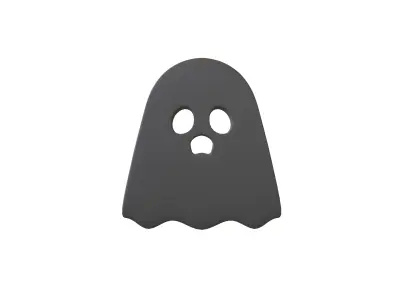 Ghost Symbol v1 001 Low-poly 3D model