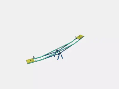 Old SeeSaw Low-poly 3D model