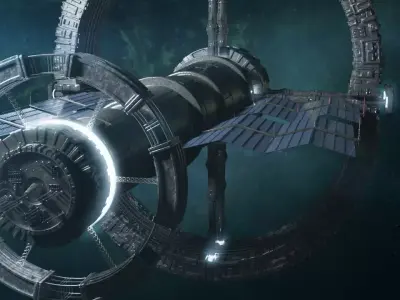 Sci-Fi Space Station 3D model