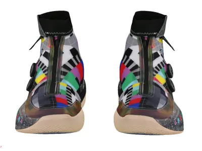 Cyberpunk fashion sneaker 13 Urban Techwear scifi future  3D model