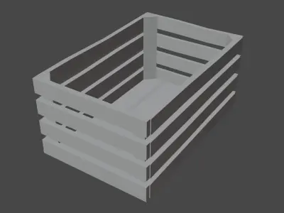 Wooden box game ready Free low-poly 3D model