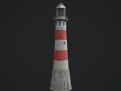 Lighthouse Low-poly 3D model 13