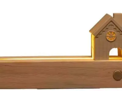 Cozy Glowing Village  Hollow Buildings for LED Light Base 3D print model