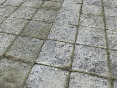 Old stone floor plates seamless PBR 3 3D model
