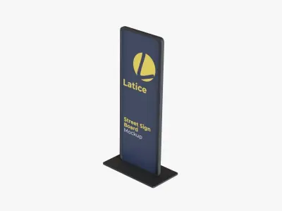 LED Citylight Stand Low-poly 3D model