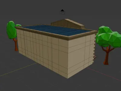 Low Poly Bank Free low-poly 3D model