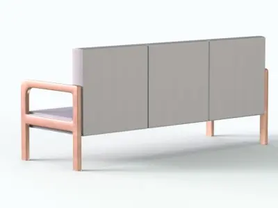 Chair 2 hospital sofa Free 3D model