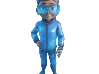 Futuristic Robot Character Pack 3D print model