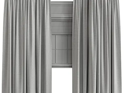  Curtain modern 3 3D model