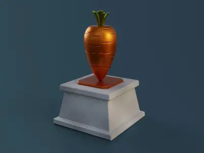 Carrot Monument Low-poly 3D model
