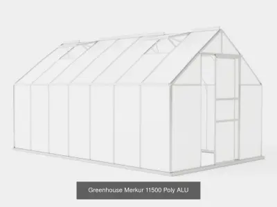 Collection of Greenhouse Merkur 11500 Poly - 3 Models 3D Model Pack