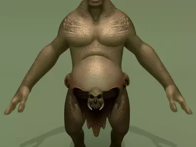 Cartoon Monster Fantasy Ogr 3D model