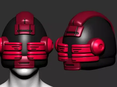 helmet high poly sculpt 3d printable  3D model 98