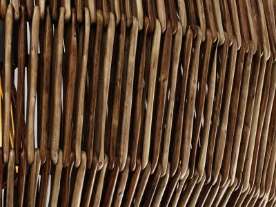 Lamp sphere rattan n2 3D model