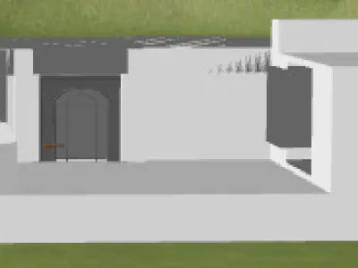 beautiful white house 3D print model