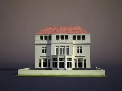 Apartment House Low-poly 3D model purchase