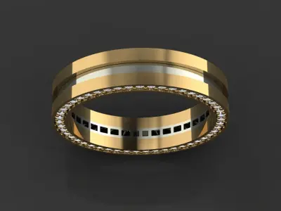Women Wedding Engagement Ring 74 3D print model