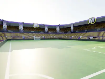 Anderlecht Football Stadium Low-poly 3D model