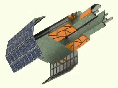 Zenit - Z Spaceship  Low-poly 3D model