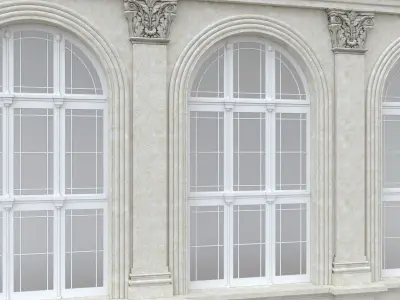 Classic Architecture window portals 3D model