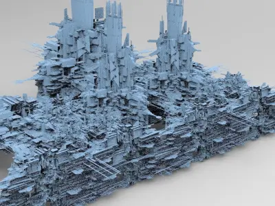  Cyberpunk Slums Base 5  3D model