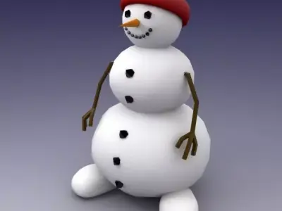 Snowman Character 3D Model 3D model