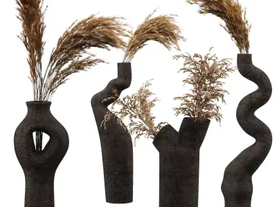 Decorative set with Bouquet 3D model
